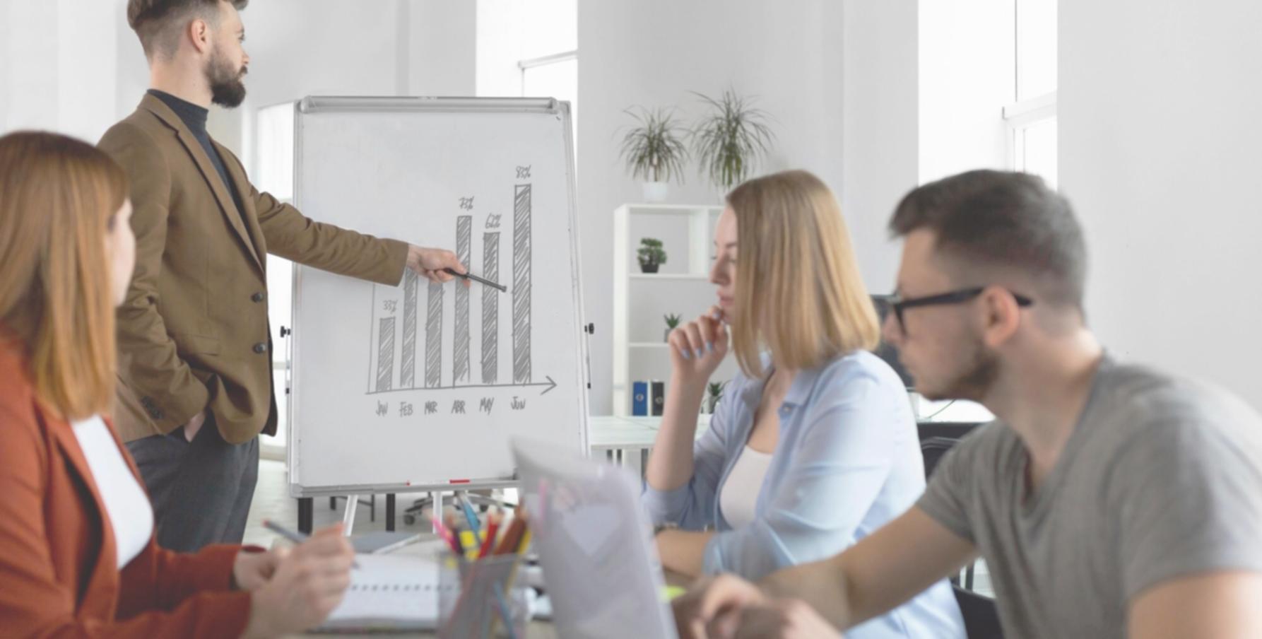 Équipe d'entreprise en pleine croissance